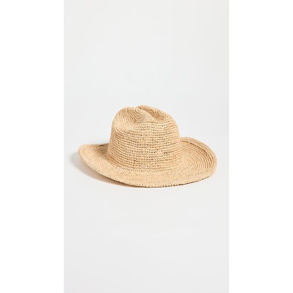 8461 Women\'s Raffia Cowboy Hat, Natural, Tan, Md